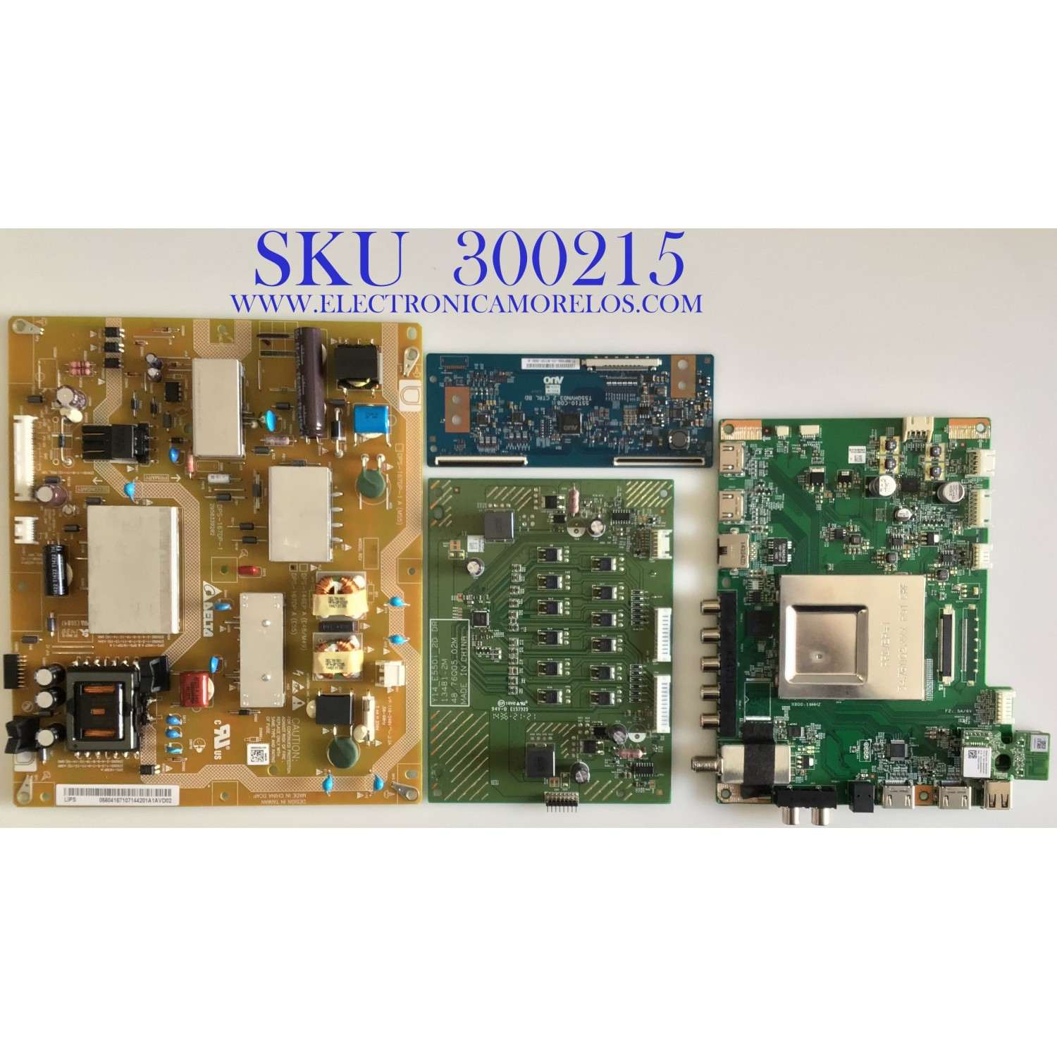 KIT DE TARJETAS PARA TV VIZIO / MAIN 5576Q01001G / 48.76Q02.011 / FUENTE 056041671071 / DPS-167DP A / T-CON 5555T10C04 / T550HVN03.2 / DRIVER 5576Q02001 / 48.76Q06.011 / PANEL T550HVN03.0 / MODELO E550I-B2 LWZ2PPAQ